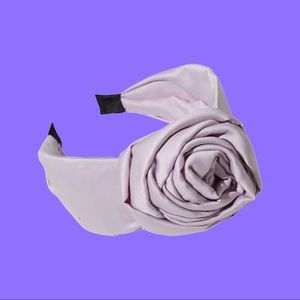 New Beautiful Elegant Satin fabric Rose top flexible comfy handmade headband